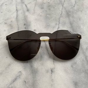 Illesteva Leonard2 Mask Gold/Black Oval Sunglasses